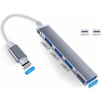 USB Type C to USB 3.0 A/USB A x3 Multi-function Docking Station Suitable For Devices With Standard Type C Interfaces Such Laptop