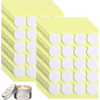 100Pcs/5 Sheets Candle Wick Stickers Wax Making Tools Heat Resistance Double-sided Stickers For Gypsum Candle Making Supplies