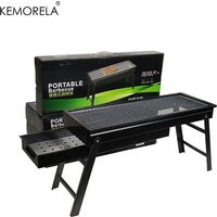 Large 60CM BBQ Barbecue Grill Folding Portable Charcoal Outdoor Camping Picnic Burner Foldable Charcoal Camping Barbecue Oven