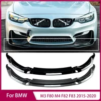 3PCS Car Front Bumper Lip Spoiler Splitter Diffuser Splitter Cover Guard Body Kits For BMW M3 F80 M4 F82 F83 2015-2020 Tuning