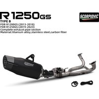 Motorcycle Exhaust Muffler for R1200GS, R1250GS ADV R1250 GS Adventure, Motocross Escape Moto Slip on Carbon Fiber, 2019-2023