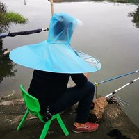 Men's Head-mounted Adult Umbrella Cap Fishing Equipment Rain Gear Cape Folding Transparent Fishing Umbrella Rain Cap