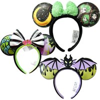 Mickey Mouse Headband Bat PU Bow Ear Christmas Halloween Party Hairwear Cosplay Adult/Child Hairs Accessories For Women