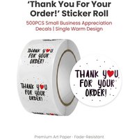 500Pcs/Roll Thank You for Your Order Stickers 2.5cm/1.0in Round DlY Decor Label Perfect For Small Business Gift Seal Labels