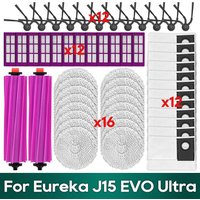 Compatible for Eureka J15 EVO Ultra Accessories Roller Brush Filter Dust Bag Mop Cloth Replacement Parts Kit