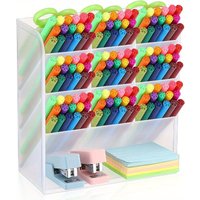 1PC 13Grids Pen Holder Storage Rack, Pencil Markers Organizers Stationery Pencil Crayon Accessories Office School Desk Desktop