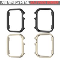 1/2pcs Heavy-Duty Metal Case for Apple Watch 38/40/41/42/44/45/49mm Full Coverage Shockproof Scratch-Resistant Protective Frame