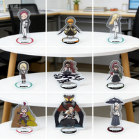 Anime BLEACH 10 cm Ichigo Rukia Uryuu Hirako Toushirou Kenpachi Sousuke Acrylic Stand Model keychains Table Decoration