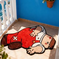 VIKAMA Funny Peter Griffin Doormat Humorous Anti-Slip Entrance Mat Absorbent Floor Rug for Porch Bathroom Home Decor
