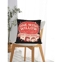 One Wish Willow Obsessions 2026 Horror Movie Pillowcase Printing Polyester Cushion Cover Gift Pillow Case Cover Home Zipper