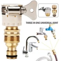 New Universal Hose Tap Adapters 15-23mm 3-in-1 1 Set Tap Connectors Practical Faucet Tap Connector Garden Tools