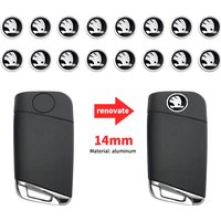 11mm 14mm Remote Car Key Stickers Emblem Logo Accessories For Skoda Fabia Kamiq Rapid Kodiaq Octavia A5 A7 2 Yeti Superb MK3