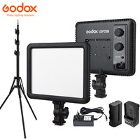Godox Ultra Slim LEDP120C LED Video Light Panel 12W Bi-color 3300-5600K Stepless Dimmable Brightness for Camera DV Canon Nikon