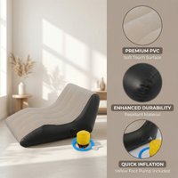Outdoor Lazy Inflatable Sofa Foldable Blow Up Couch Portable and Easy To Store with Pump for Outdoor Movie Nights Camping Room