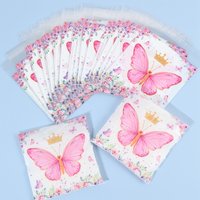 50 stücke Schmetterling Party Geschenk Taschen Süßigkeiten Keks Verpackung Tasche Schmetterling Behandeln Tasche Für Kinder Mädchen Geburtstag Liefert