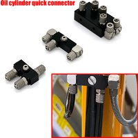 Aluminum Alloy CNC Hydraulic Cylinder Quick Connector for 1/14 Tamiya RC Truck Trailer Scania 770S Actros Volvo MAN LESU Parts