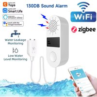 Tuya WiFi Water Leak Sensor Zigbee 130DB Loud Alarm Smart Life APP Notification Wireless Water Flood Leak Detector Home Security
