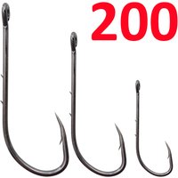 200 pcs Baitholder Fishhook Carp Fishing Hooks Jig Big Barbed Hook High carbon steel Hook