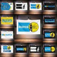 Bil-steins Suspension Flag 3x5ft 90x150cm For Garage Workshop Tuning Shop Man Cave Bar Auto Shop Wall Decor Racing Banner