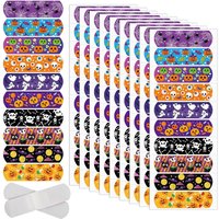 20/50Pcs Halloween Kids Cartoon Bandages Pumpkin Ghost Skull Flexible Wound Plaster 10 Styles Adhesive Waterproof Breathable Fin