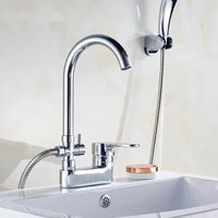 Multifunctional basin faucet, bathroom mixer tap, countertop mounted household sink faucet, hot and cold mixing valve