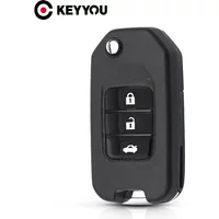 KEYYOU 1PCS NEW 3 Buttons Car Key Case For Honda Civic City Fit HR-V XR-V Folding Flip Auto Car Key Shell