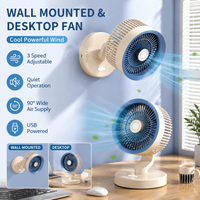 Desktop Wall Mounted Circulating Fan Multifunction Shaking Head Remote Control Quiet Cooling Fan For Home Office And Student