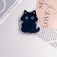 Korea Cute Cartoon Black Cat Magnetic Holder Grip Tok Griptok Phone Stand Holder Support for IPhone 15 for Pad Magsafe Smart Tok