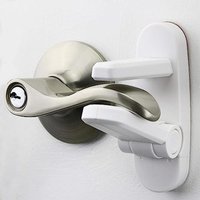 Baby Door Lever Lock Prevents Kids from Opening Doors Easy One Hand Operation for Adults Durable ABS with 3M Adhesive Backing