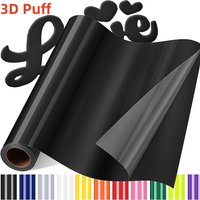 1 Roll 3D Puff Vinyl Heat Transfer HTV Roll for T-Shirts,3D Puff HTV Iron on Vinyl for Cricut & Heat Press Clothing