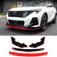Front Bumper Lip Chin Splitter Bodykit For GAC Trumpchi GS3 2023 24 25 26 Black Red Carbon Color 4Pcs/Set Exterior Accessories