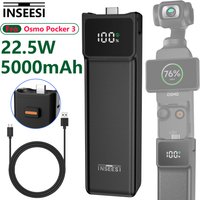 Battery Handle for DJI osmo Pocket 3/Pocket 4 Battery Mobile Power Built-in 5000mAh 18W Reserved 1/4” Thread
