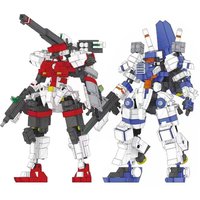 City MOC War Mecha Model Kits Mechs Warrior Building Blocks DIY Technical Robot Bricks Toys For Children Gifts