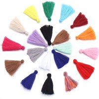 50pcs/lot 30mm Mini Cotton Tassels Colorful Tassel Charms For Jewelry Making DIY Earring Keychain Crafts Decoration Accessories