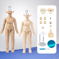 S hook YMY doll body Ob11 white suntan skin Anime Figure movable joint Doll accessories For Obitsu11 GSC STO 1/12 BJD Doll Head