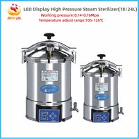 WEIAI Laboratory Autoclave High Temperature Steam Sterilizer 18L 24L Portable Pressure Steam Sterilizer LED Display Automation