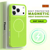 Magnetic Heat Dissipation Phone Case for iPhone 14 15 16 Plus 11 12 13 16 17 Pro Max Air Matte Magsafe Wireless Charging Cover