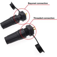 Lot de 10 connecteurs étanches en plastique IP67 PY07 Z108, connecteurs à emboîtement, tailles de broches assorties 2 à 8 broches, câblage électrique