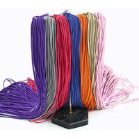 45meters Color Rubber Cord for Sewing 2mm Braided Round Elastic Rope Clothes Shoes Stretch Ropes Hat String Cords DIY Material
