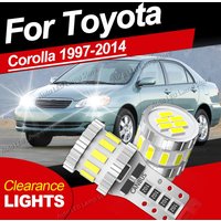 2Pcs New Super Bright LED Bulbs Clearance Lights For Toyota Corolla 1997-2014 2013 2012 2011 2010 2009 2008 2007 2006 2005 2004