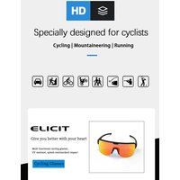 ELICIT Fashion Sunglasses TR90 Ultralight UV400 Protection Outdoor Glasses for Road Cycling Hiking Fishing Running MTB Mountain