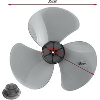 14Inch 3 Leaves Plastic Fan Blade Electric Fan Accessories Household Standing Pedestal Fan Blade Table Fanner With Nut Cover