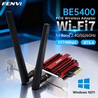 FENVI WIFI 7 FV-BE5400 PCI-E Adapter For Bluetooth5.4 5400Mbps Tri Band 2.4G/5G/6Ghz Wireless WiFi7 Network Adapter For Win10/11