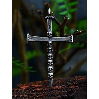 Unique Design Stainless Steel Skull Cross Gathering Necklace Pendant For Men Gothic Hip Hop Party Jewelry Gifts Dropshipping
