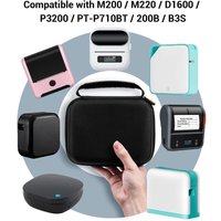 Hard Shell Thermal Label Printer Storage Bag EVA Shockproof Hard Shell Portable for Phomemo M02/M02S/M02Pro/M110/M120/T02/D30