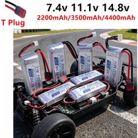 7.4V 11.1V 14.8V Battery 3500mAh For MJX Hyper Go 14211 14304 16208 16210 16207 H12P 1/16 Car 2200mah 4400mah 2s 3s 4s Bateria