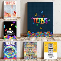Game T-Tetris Block Poster High Quality Print Waterproof Wall Art Sticker For Bar Living Room Decor Gift