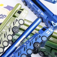 Creative Intercontinental Missile-Shaped Gel Pen, Realistic Missile Gel Pen with Wheels, Writes Smoothly, Not Only a Writing Tool but Also a Decorative Item, Suitable for School and Office Use, Can Be