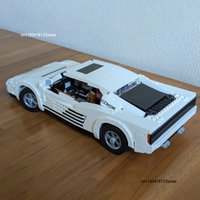 NEUER Testarossa Miami-V City Supercars Baukasten MOC Idea Roadster Bausteine Champions Fahrzeug Montage-Spielzeugauto Geschenk Weihnachten