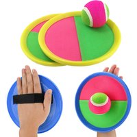 Sticky Rackets with Hard Ball Set Outdoor Toss and Catch Game for Family Backyard Camping Holiday Parties Fun Interactive JXB